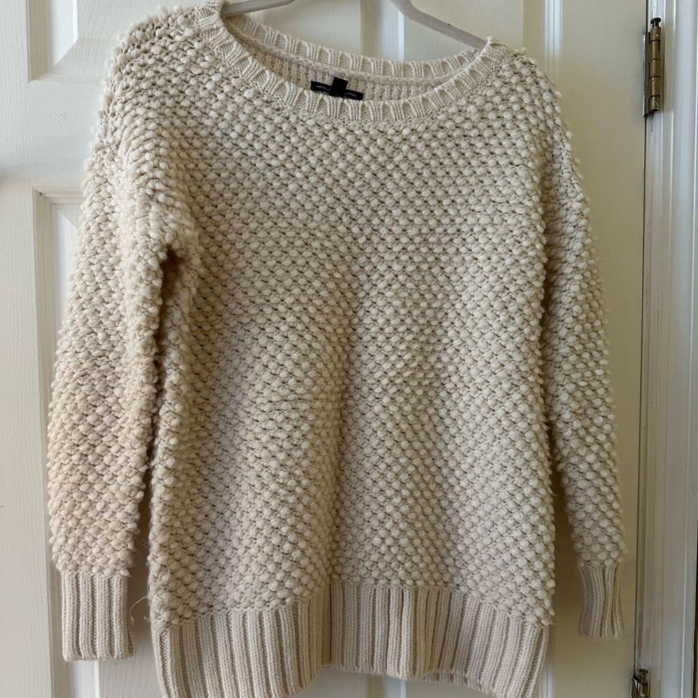 American Eagle Outfitters Textured Cream Sweater